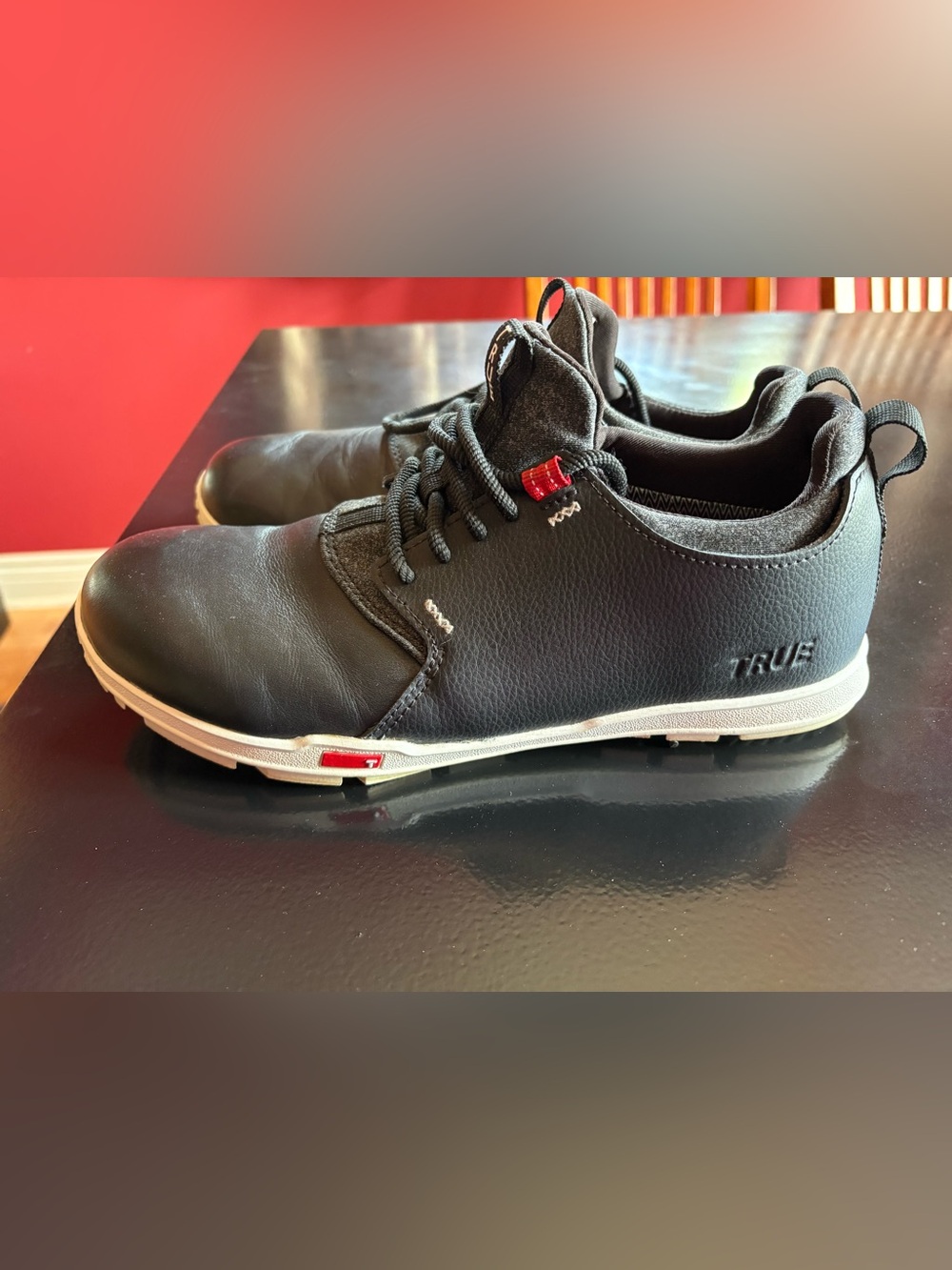 TRUE Linkswear Footwear Men's Black Casual Lace-Up Golf shoes